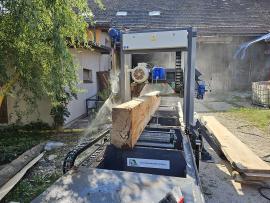 Rönkvágó szalagfűrész TP-600 mobilní , |  Fűrészüzemi gépek | Faipari gép | Drekos Made s.r.o