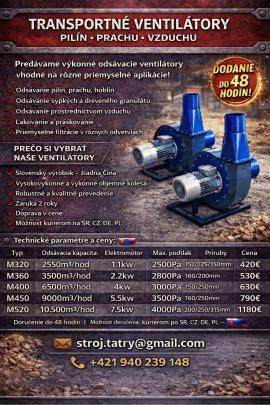 Elszívó berendezés Transportné ventilátory  |  Szárítók, légtechnika | Faipari gép | Juraj polovka šneky výroba 